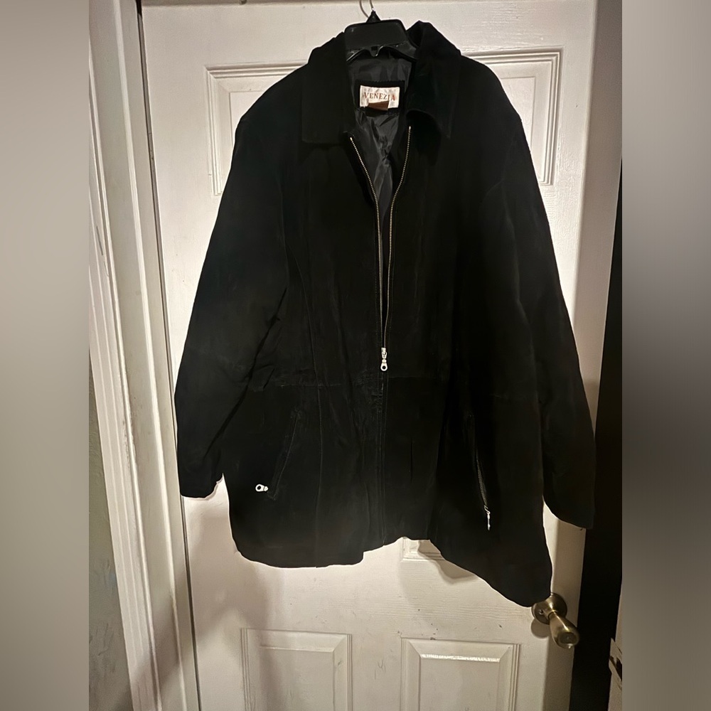 Venezia Black  unisex genuine Leather Jacket
